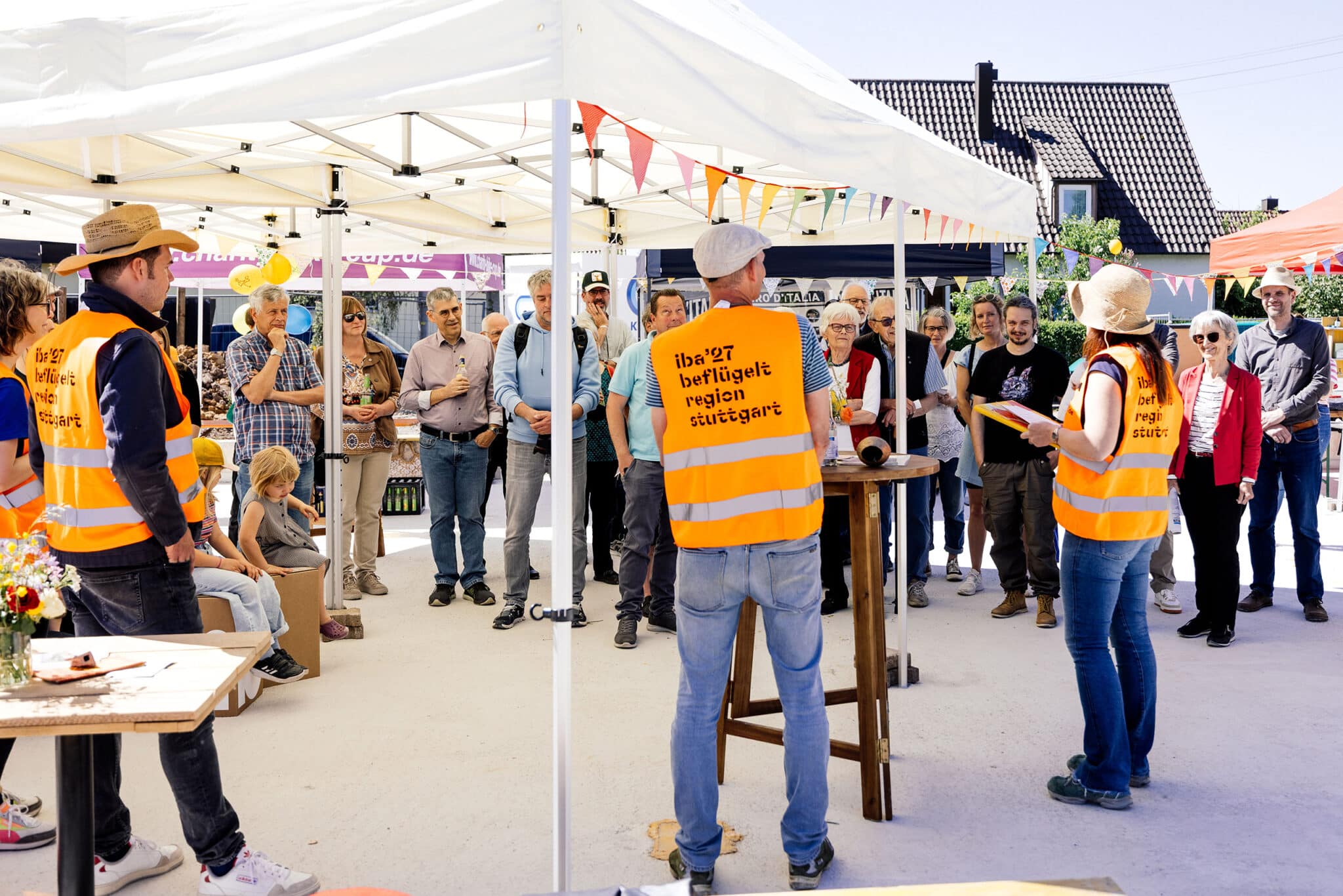 Baustellenfestle beim IBA’27-Projekt »ZusammenLeben im Blütengarten« (Bild: mm-studio.xyz)