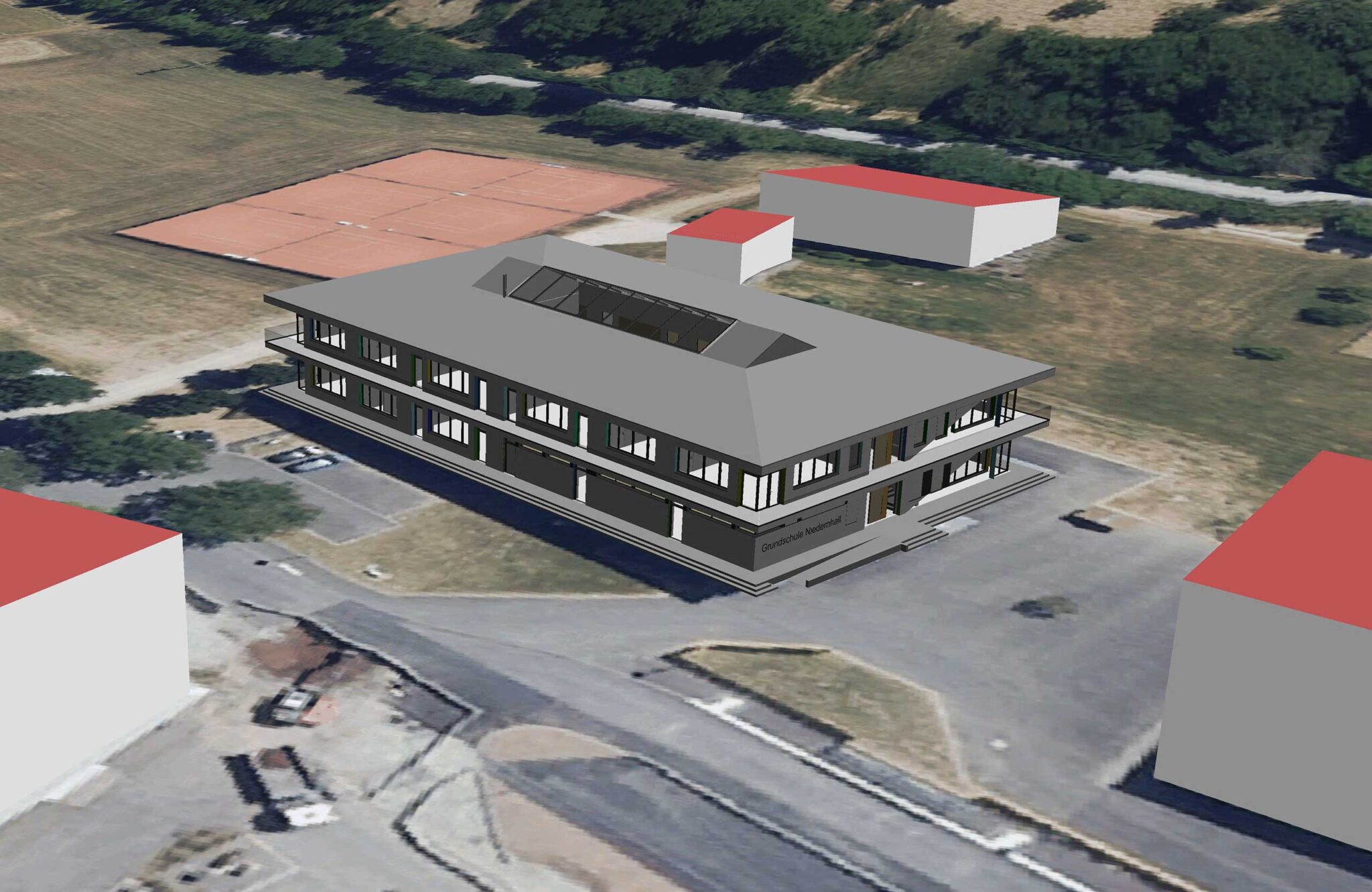 Übernahme BIM-Modell (Grundschule Niedernhall) in die 3D- Webanwendung (Bild: LGL)