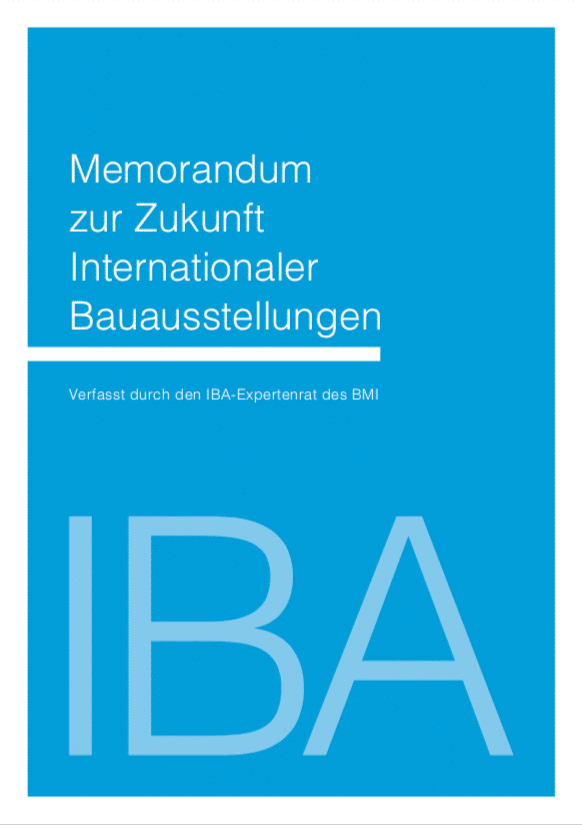 Cover Memorandum zur Zukunft Internationaler Bauausstellungen