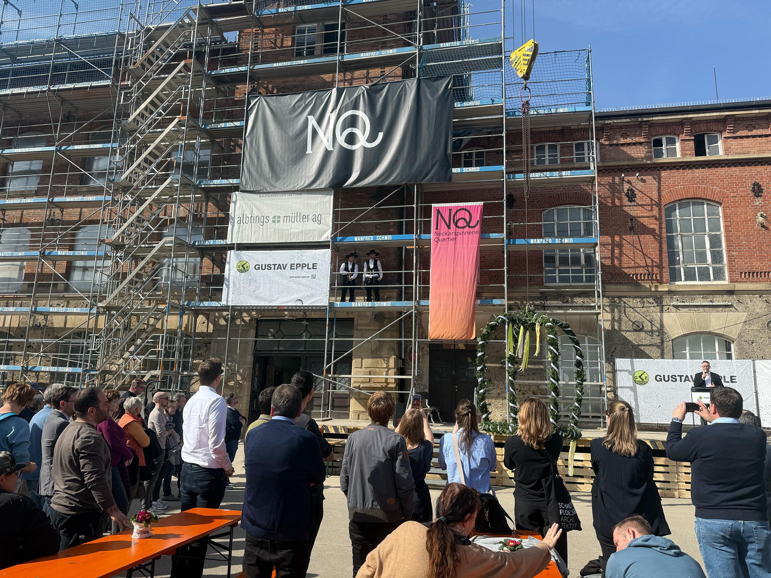 Richtfest Neckarspinnerei