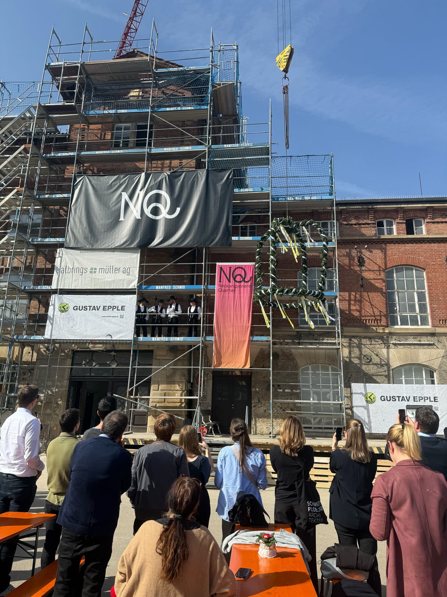 Richtfest Neckarspinnerei