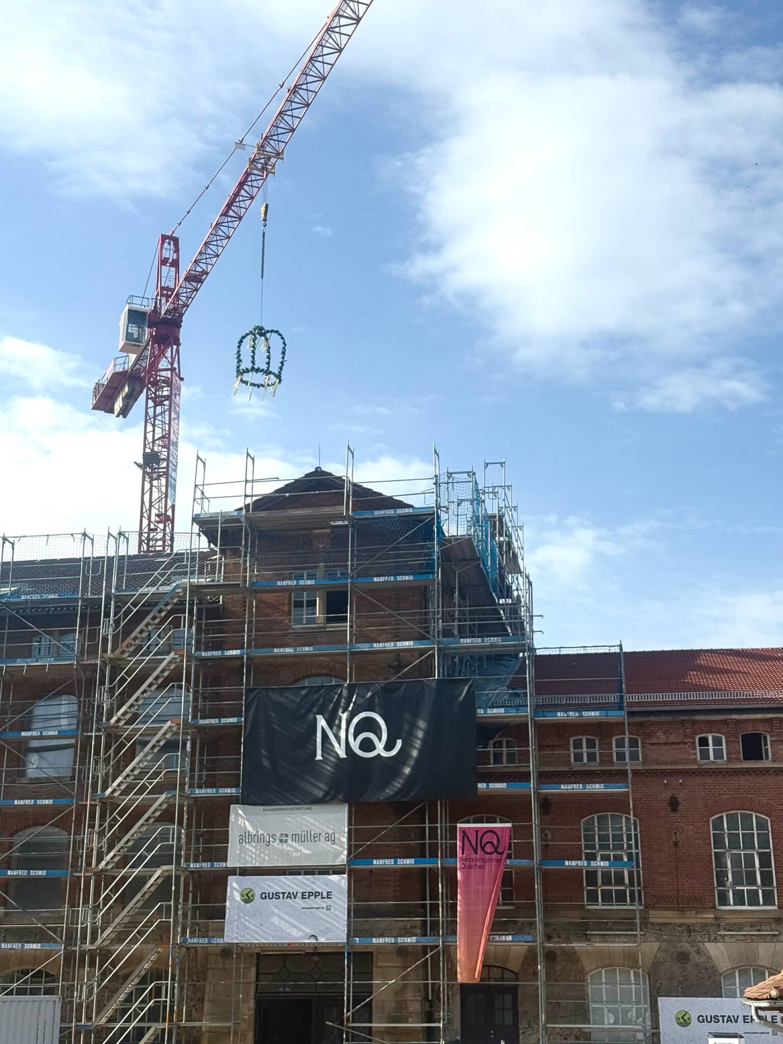 Richtfest Neckarspinnerei