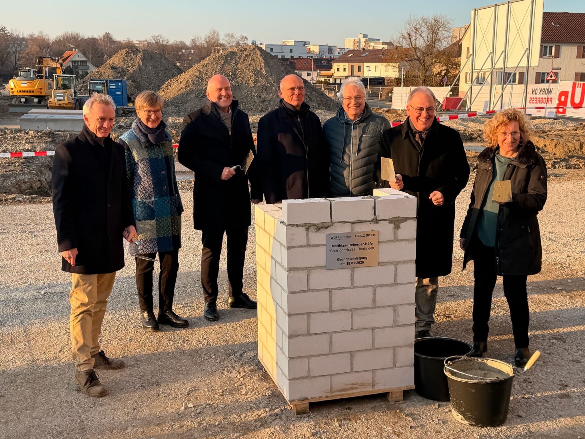 Grundsteinlegung Matthias-Erzberger-Höfe am 19.01.26 in Reutlingen (Bild: IBA’27 / Tobias Schiller)