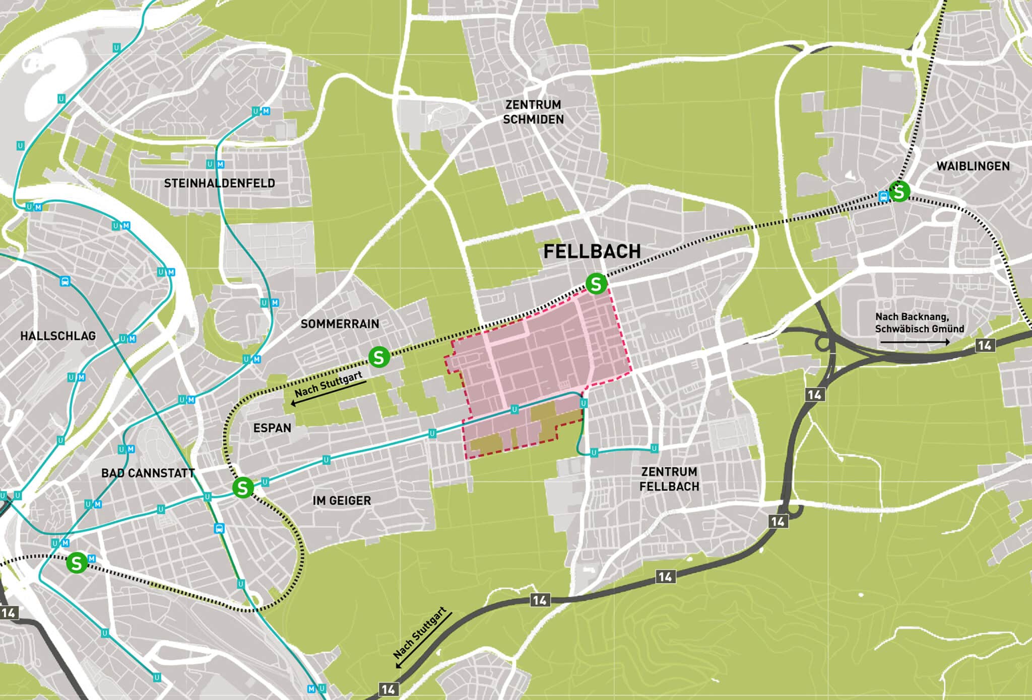 Projektgebiet Fellbach