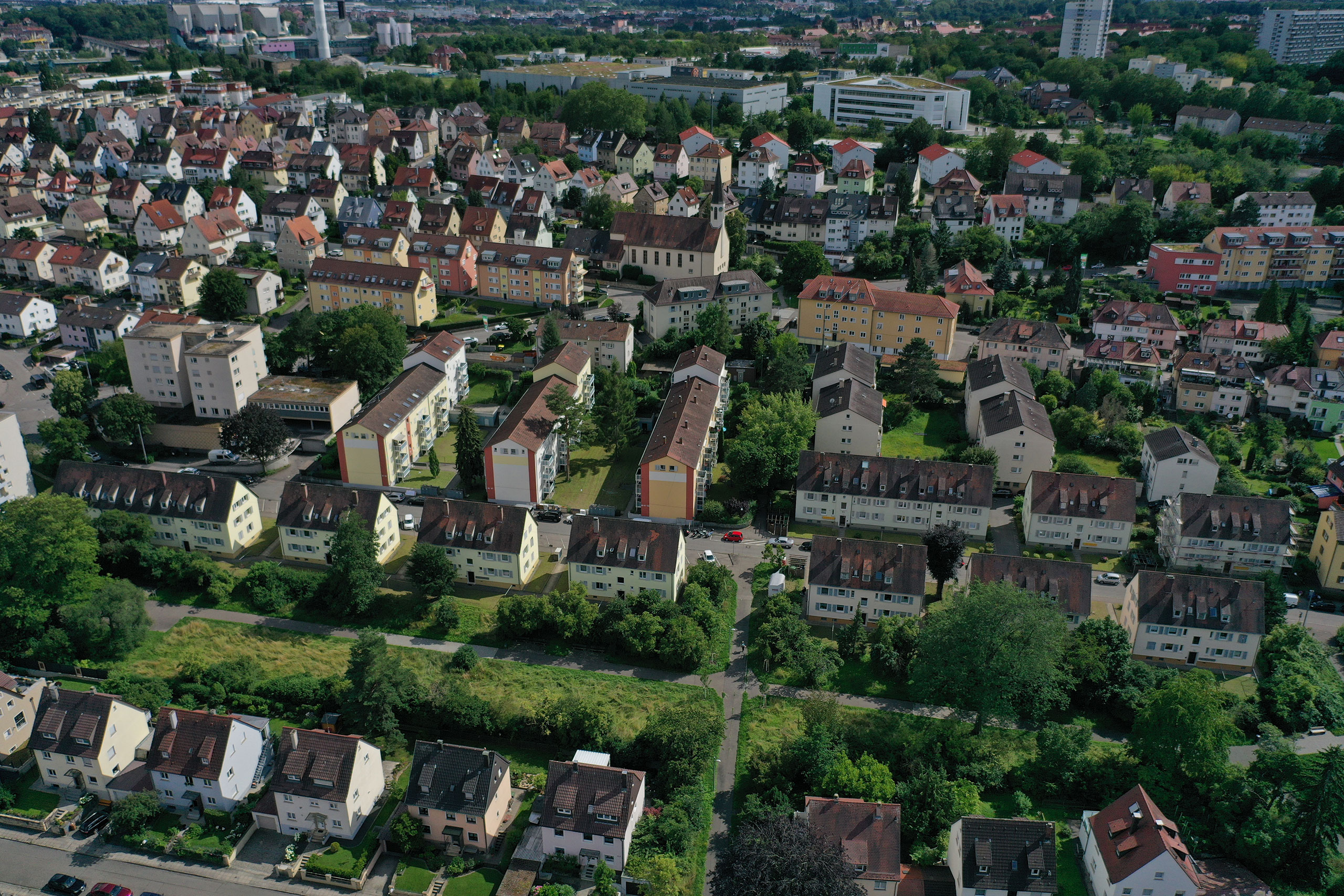 Zukunft Münster 2050: Luftbild des Projektgebiets (Bild: BGM / Stadtberatung Dr. Sven Fries)