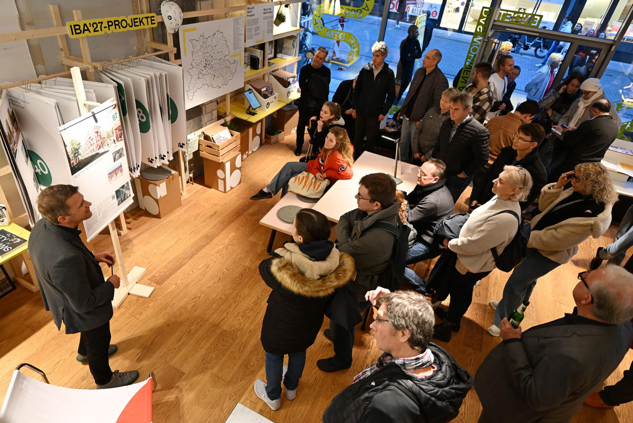 Raum der IBA’27 in der Calwer Straße in Stuttgart (Bild: IBA’27 / Franziska Kraufmann)