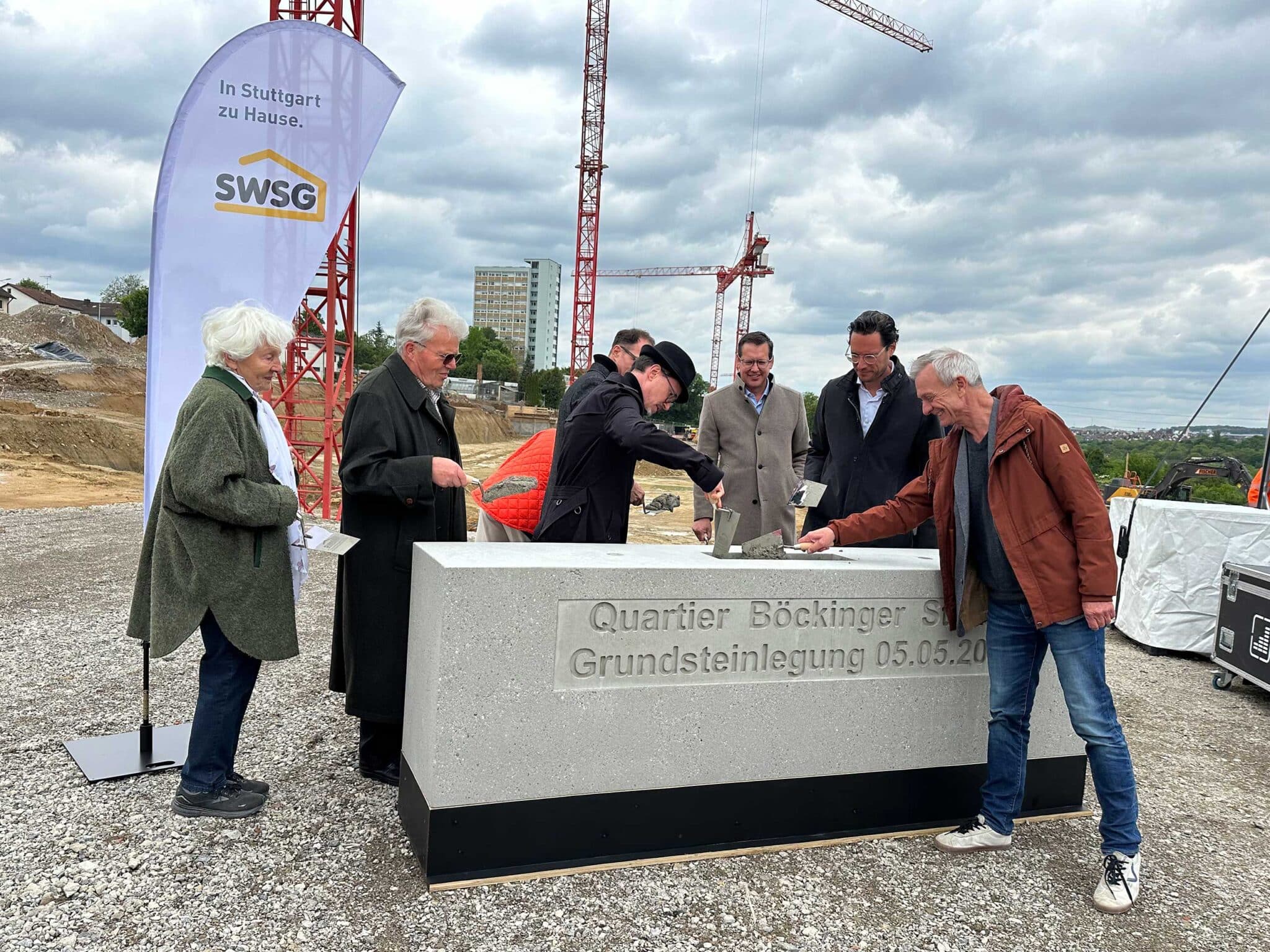 Baustelle IBA’27-Projekt »Quartier Böckinger Straße« (Bild: IBA’27 / Tobias Schiller)