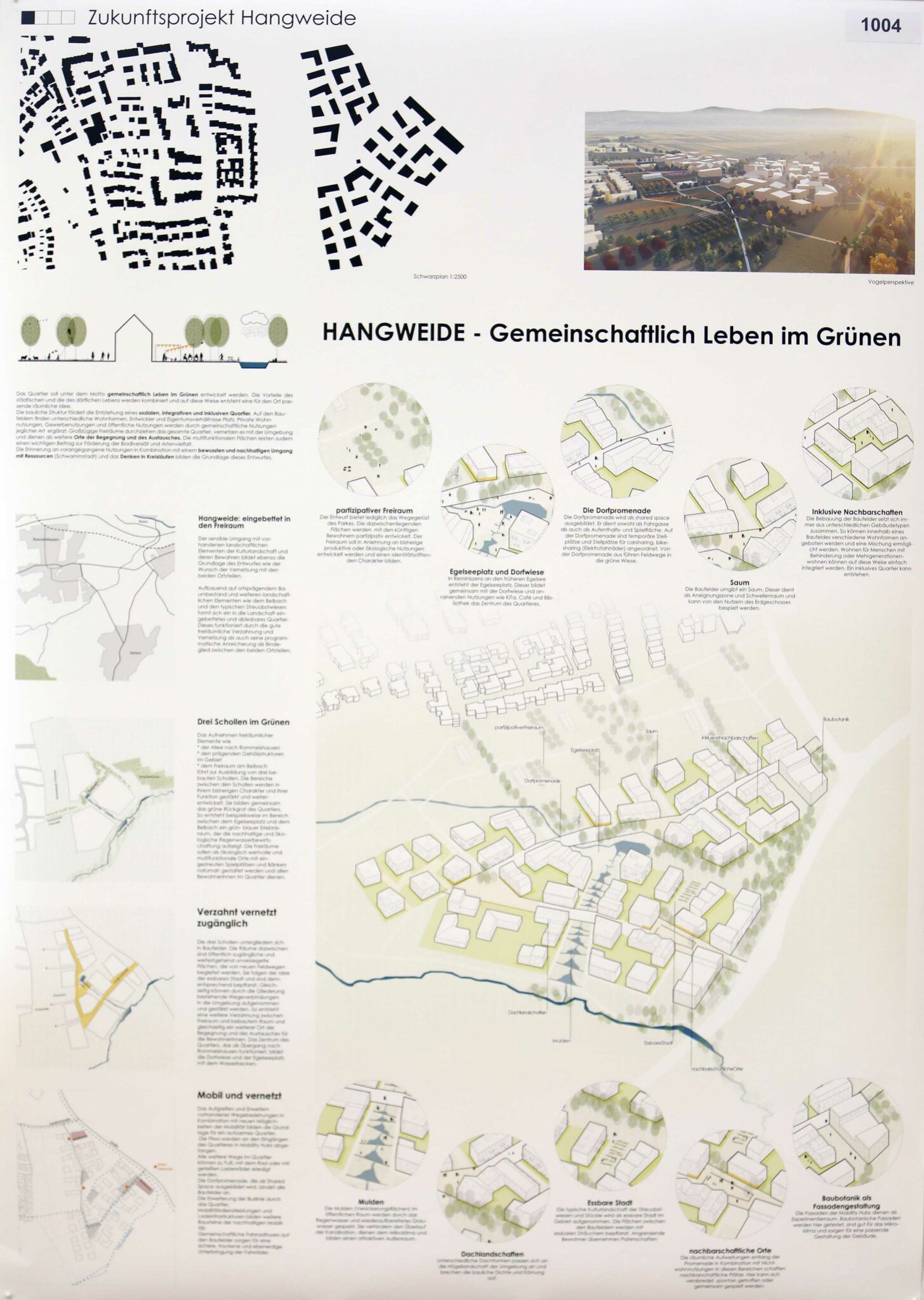 Städtebaulicher Entwurf für die Hangweide / Kernen im Remstal (UTA / Sima | Breer; Bild: Alexandra Palmizi)